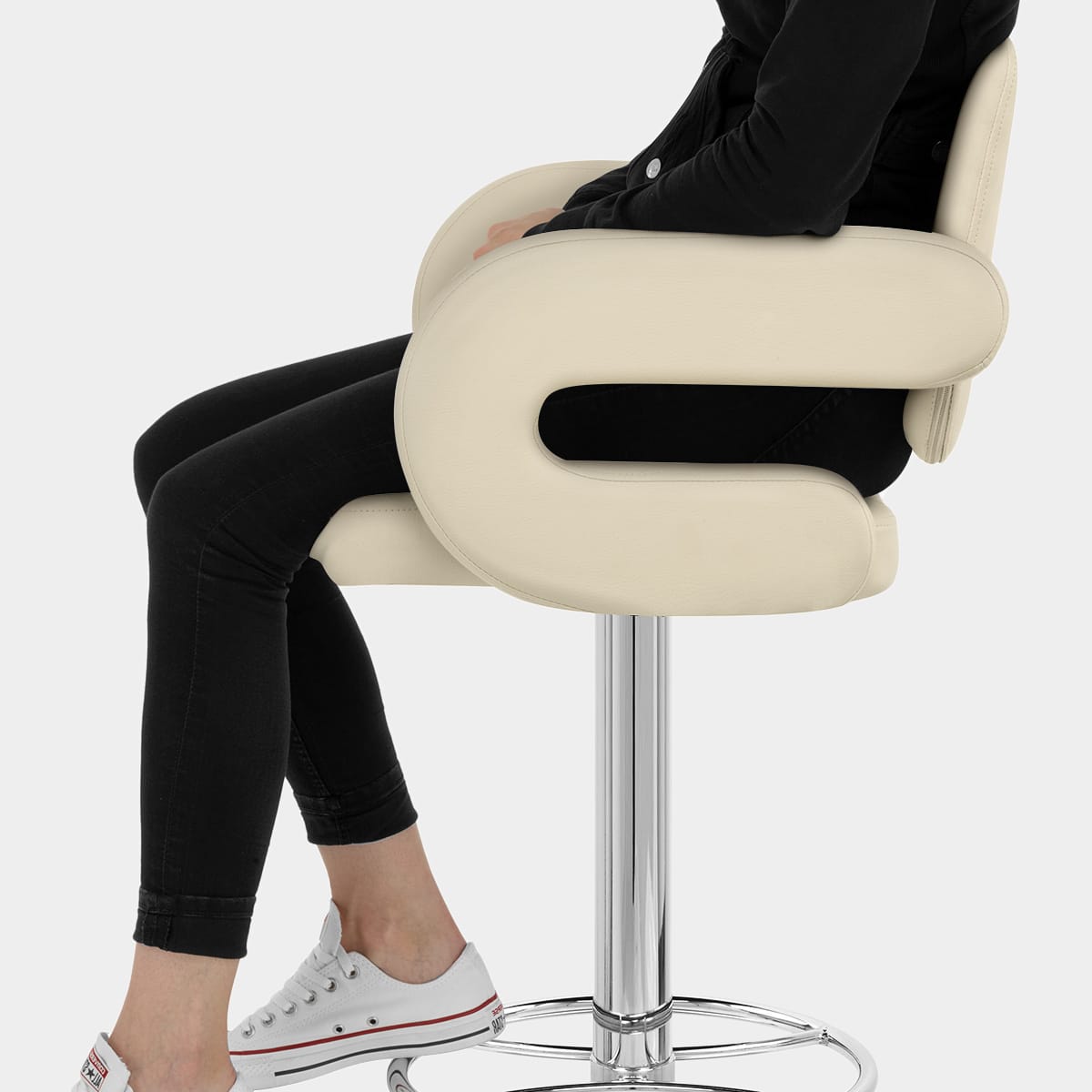 Polaris Bar Stool Cream Seat Image