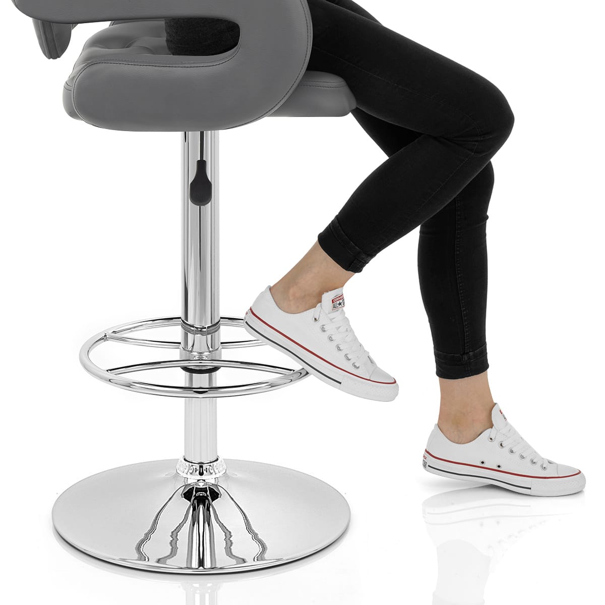 Polaris Bar Stool Grey Frame Image