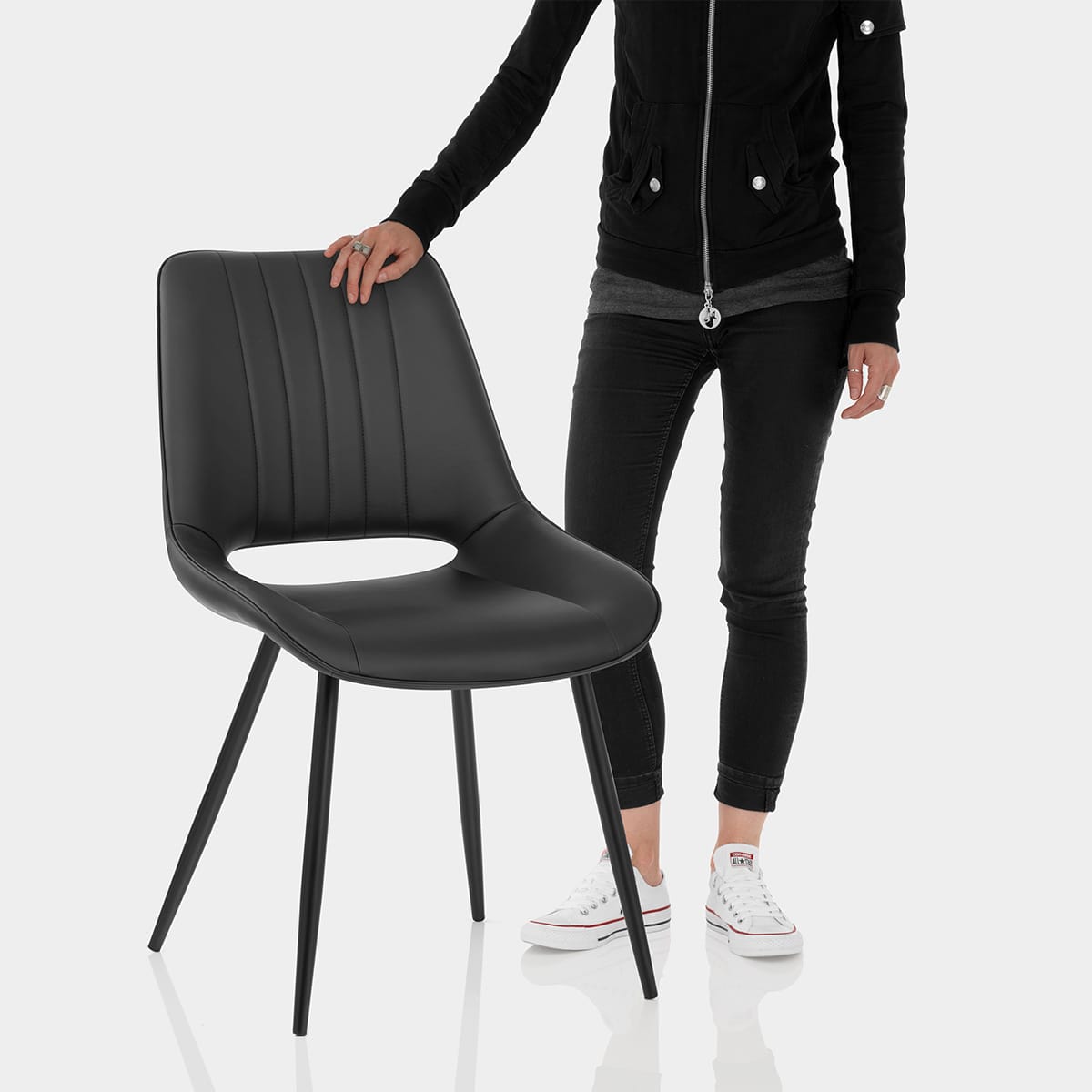 Priya Dining Chair Black Features Image