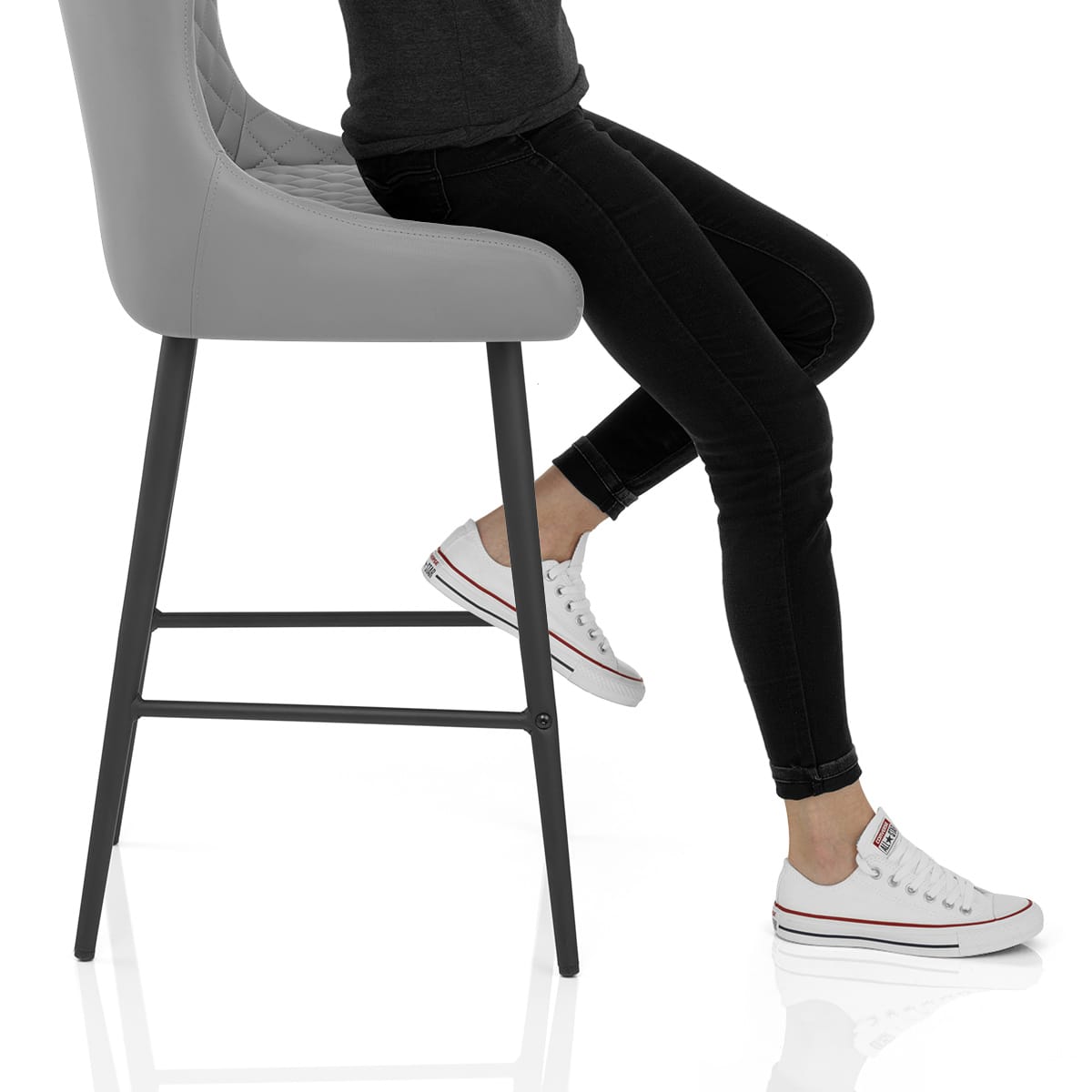 Provence Bar Stool Grey Frame Image