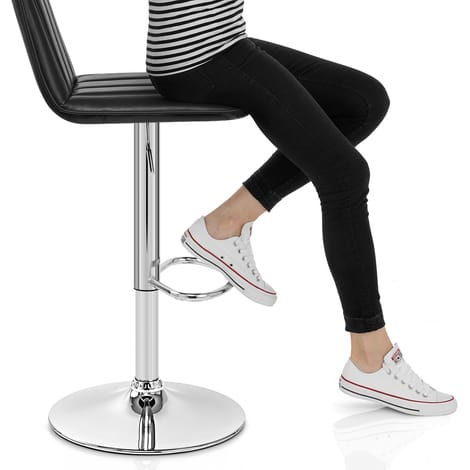 Pulse Bar Stool Antique Black Frame Image