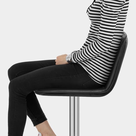 Pulse Bar Stool Antique Black Seat Image