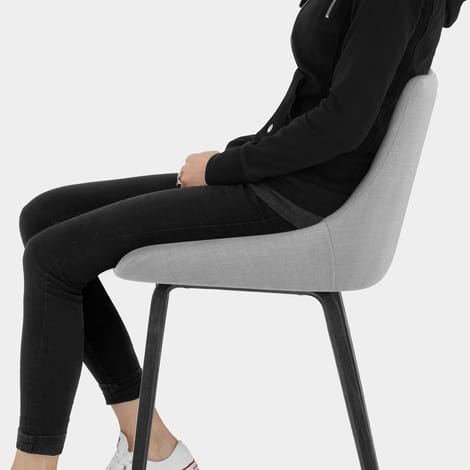 Regent Bar Stool Light Grey Seat Image