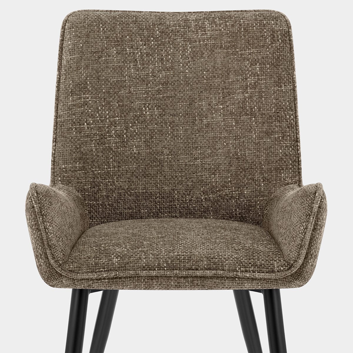 Rene Dining Chair Brown Fabric Seat Image