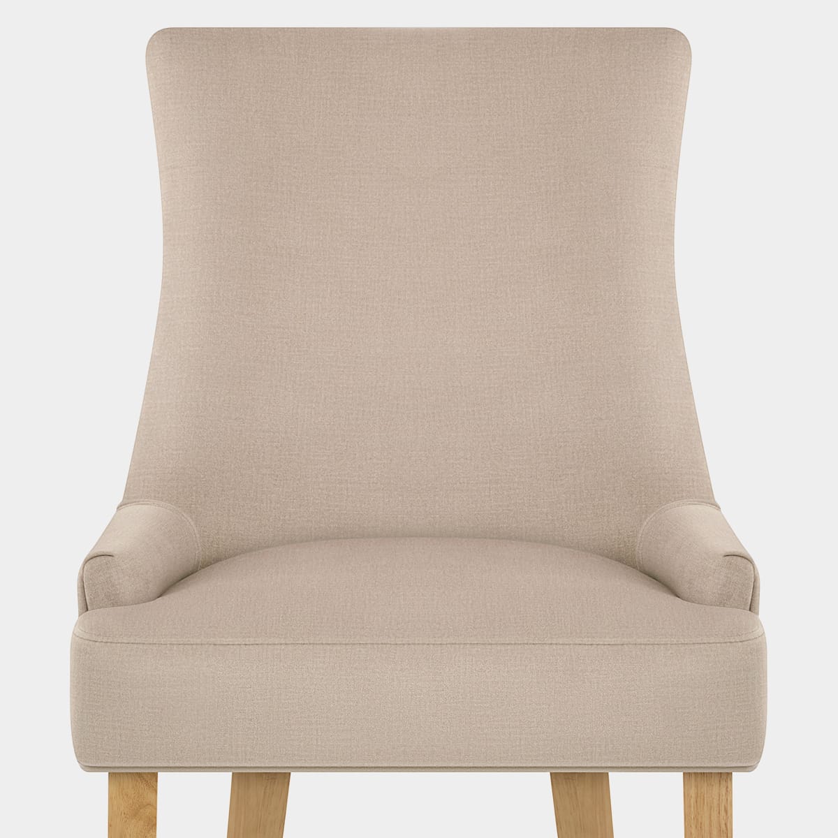 Richmond Oak Dining Chair Beige Fabric Seat Image