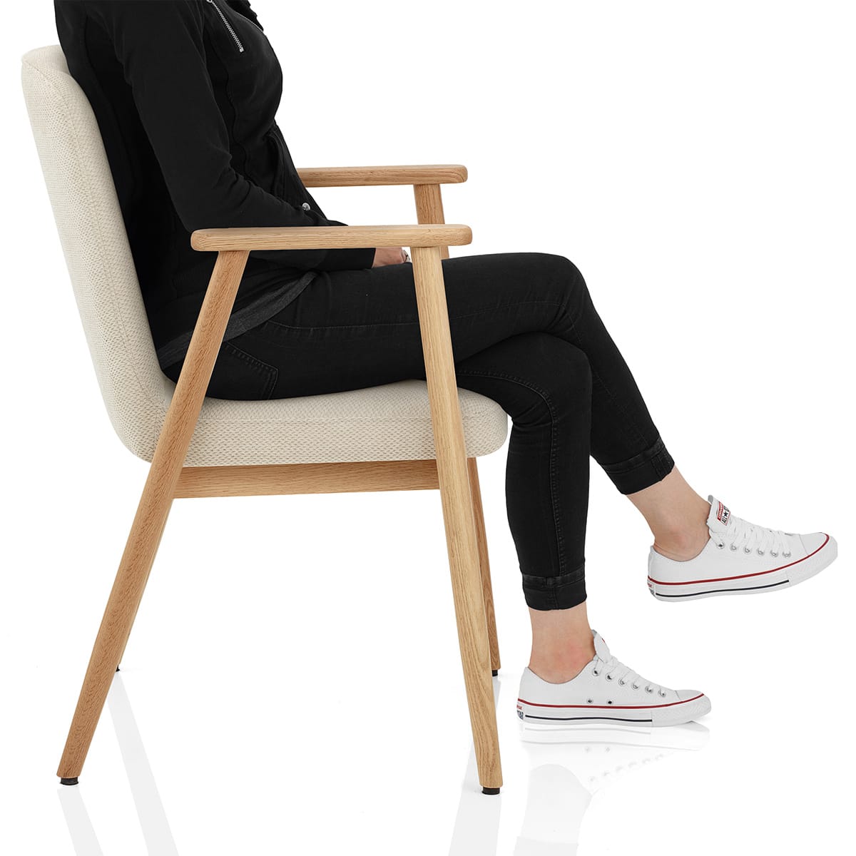 Ripley Chair Beige Fabric Frame Image