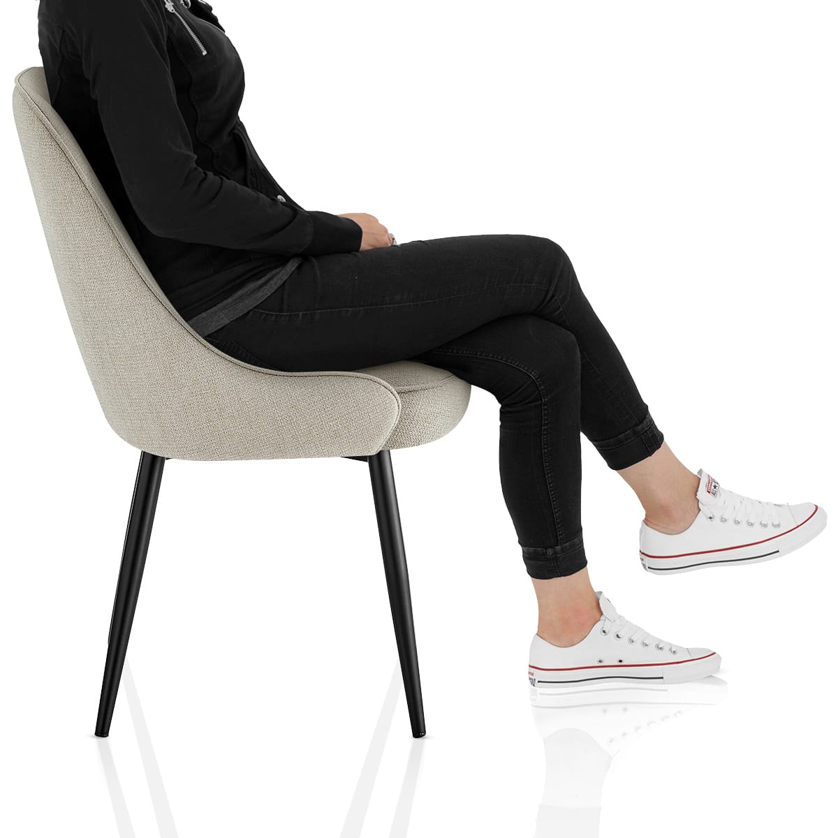 Robyn Dining Chair Beige Fabric Frame Image