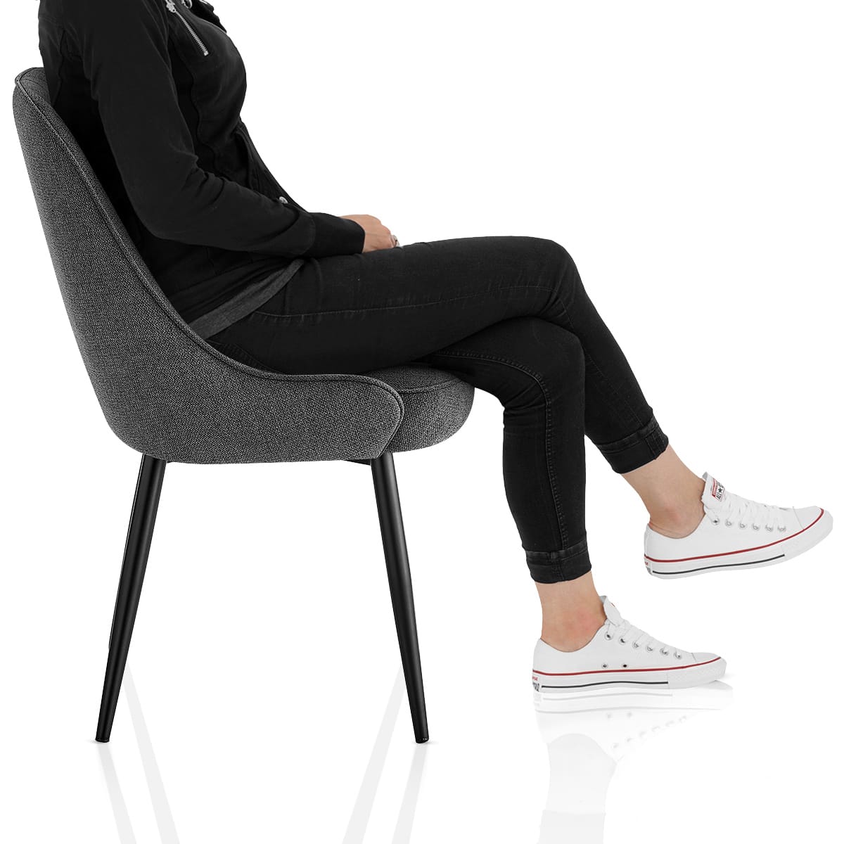 Robyn Dining Chair Charcoal Fabric Frame Image