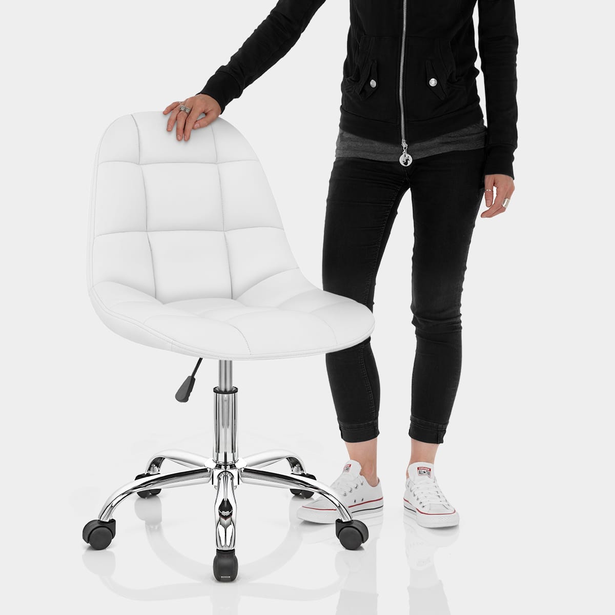 Rochelle Office Chair White Features Image