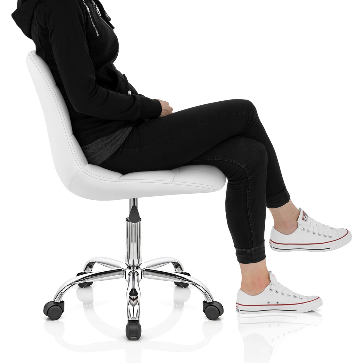 Rochelle Office Chair White Frame Image