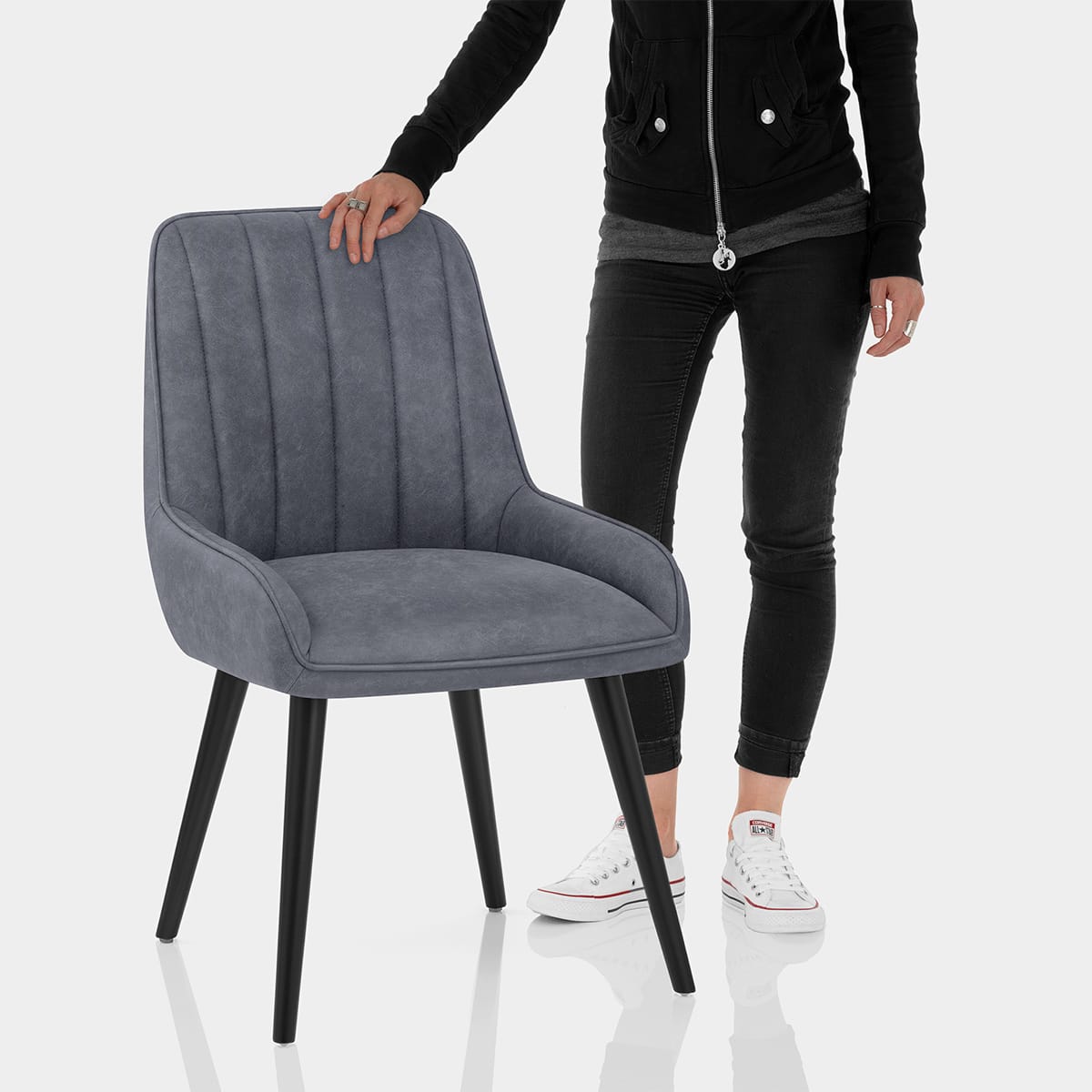 Rosa Dining Chair Blue Features Image