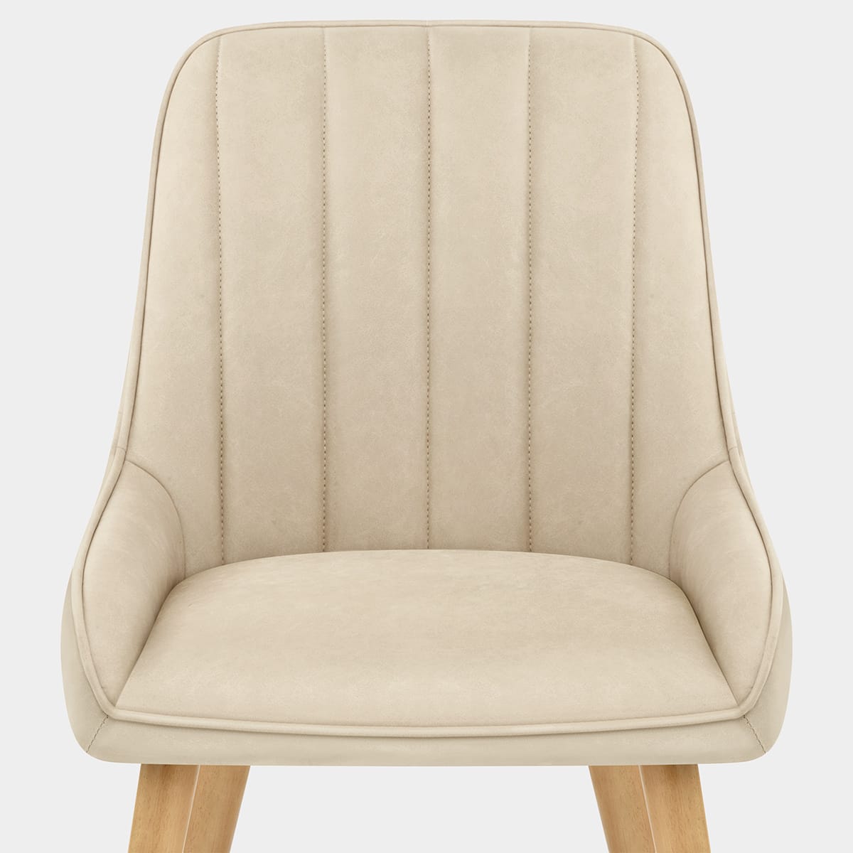 Rosa Oak Dining Chair Beige Seat Image