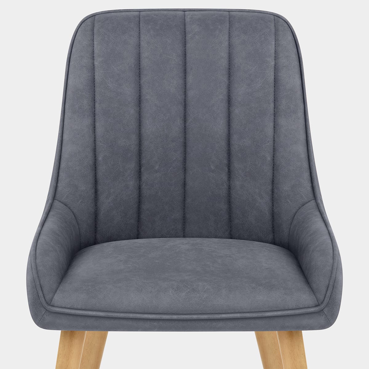 Rosa Oak Dining Chair Blue Seat Image