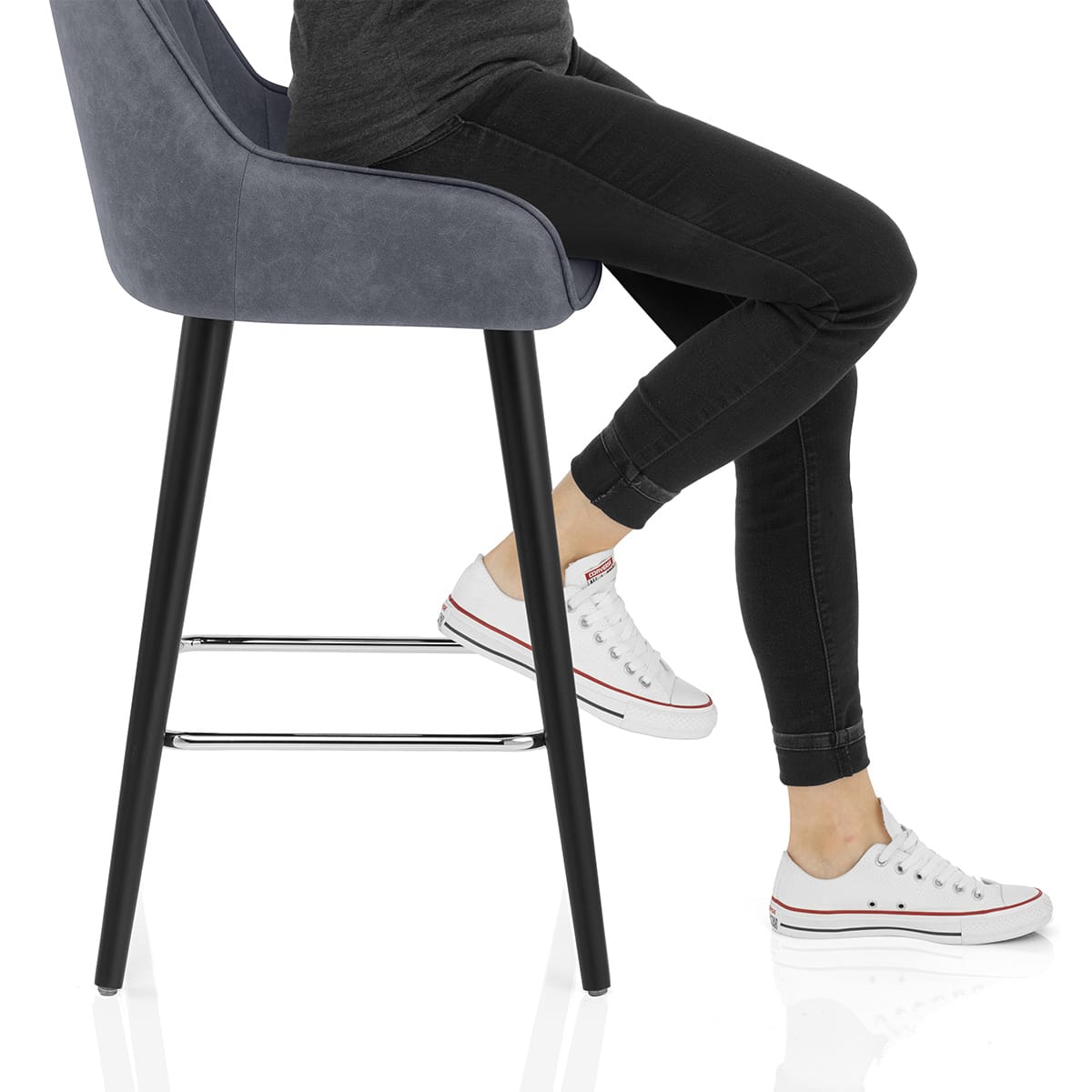 Rosa Bar Stool Blue Frame Image