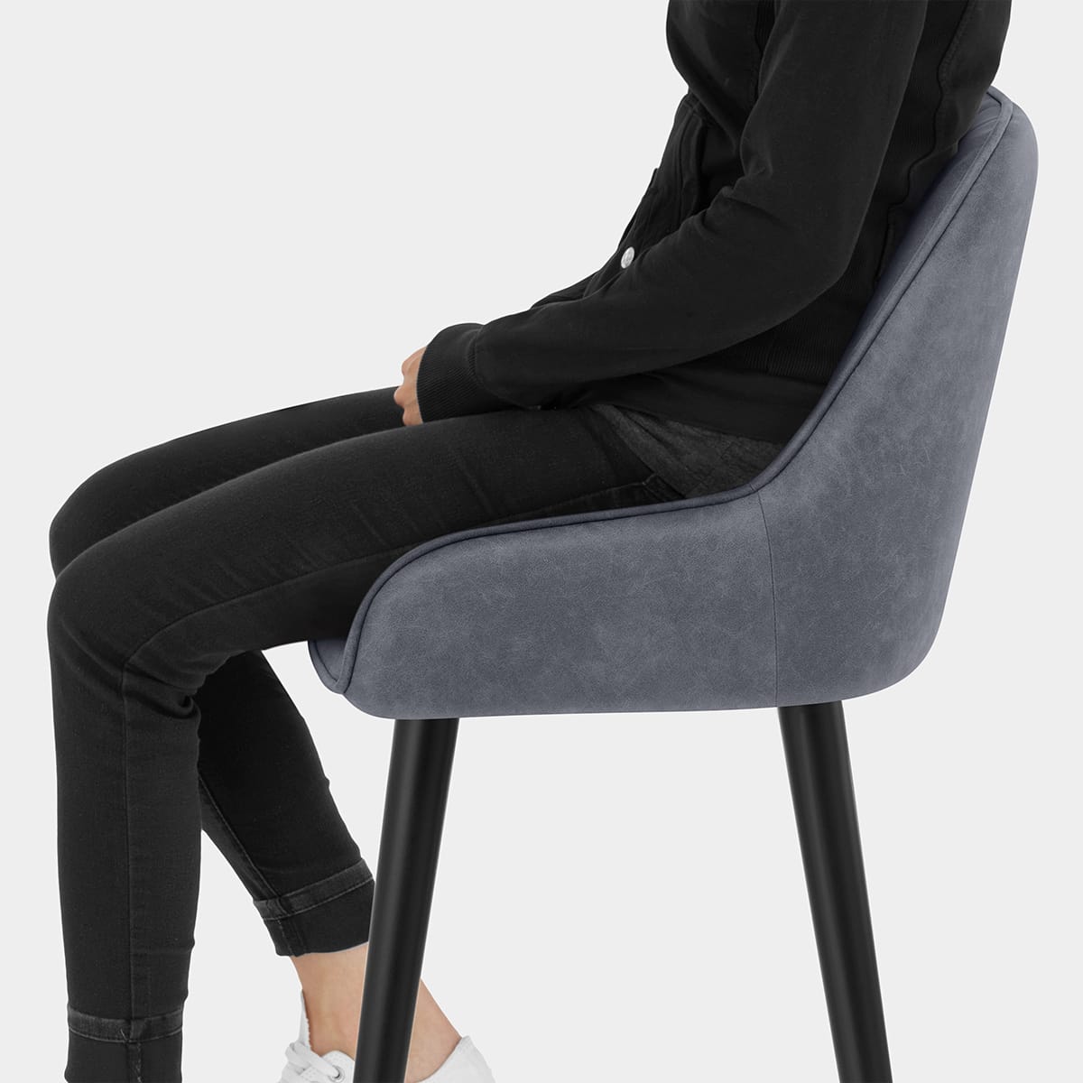 Rosa Bar Stool Blue Seat Image