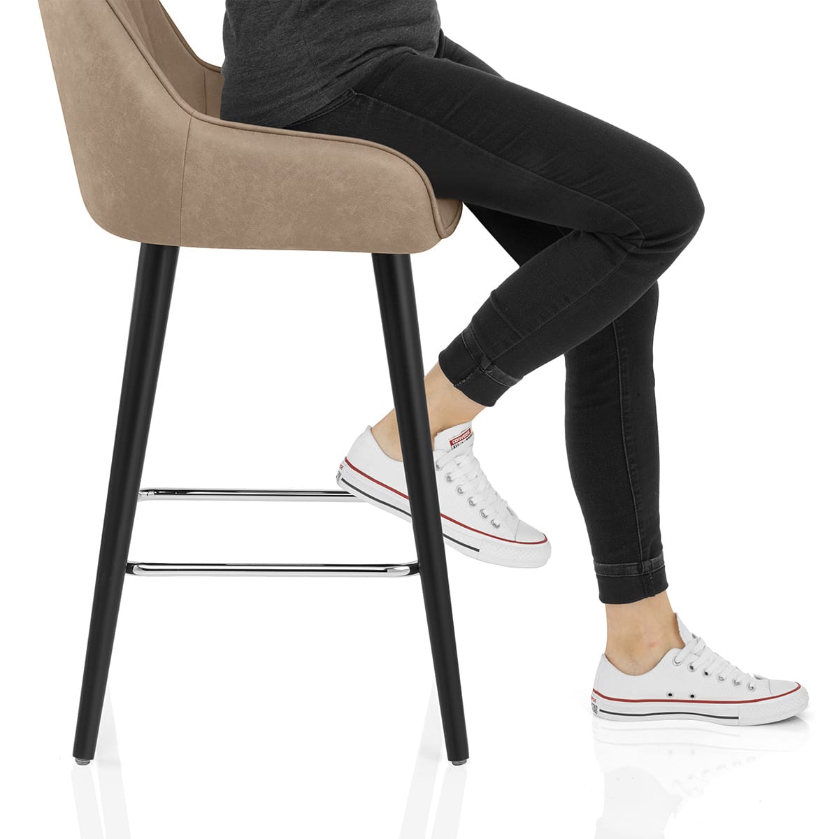 Rosa Bar Stool Brown Frame Image