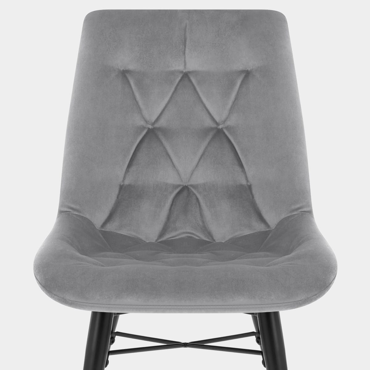 Roxy Dining Chair Grey Velvet Seat Image