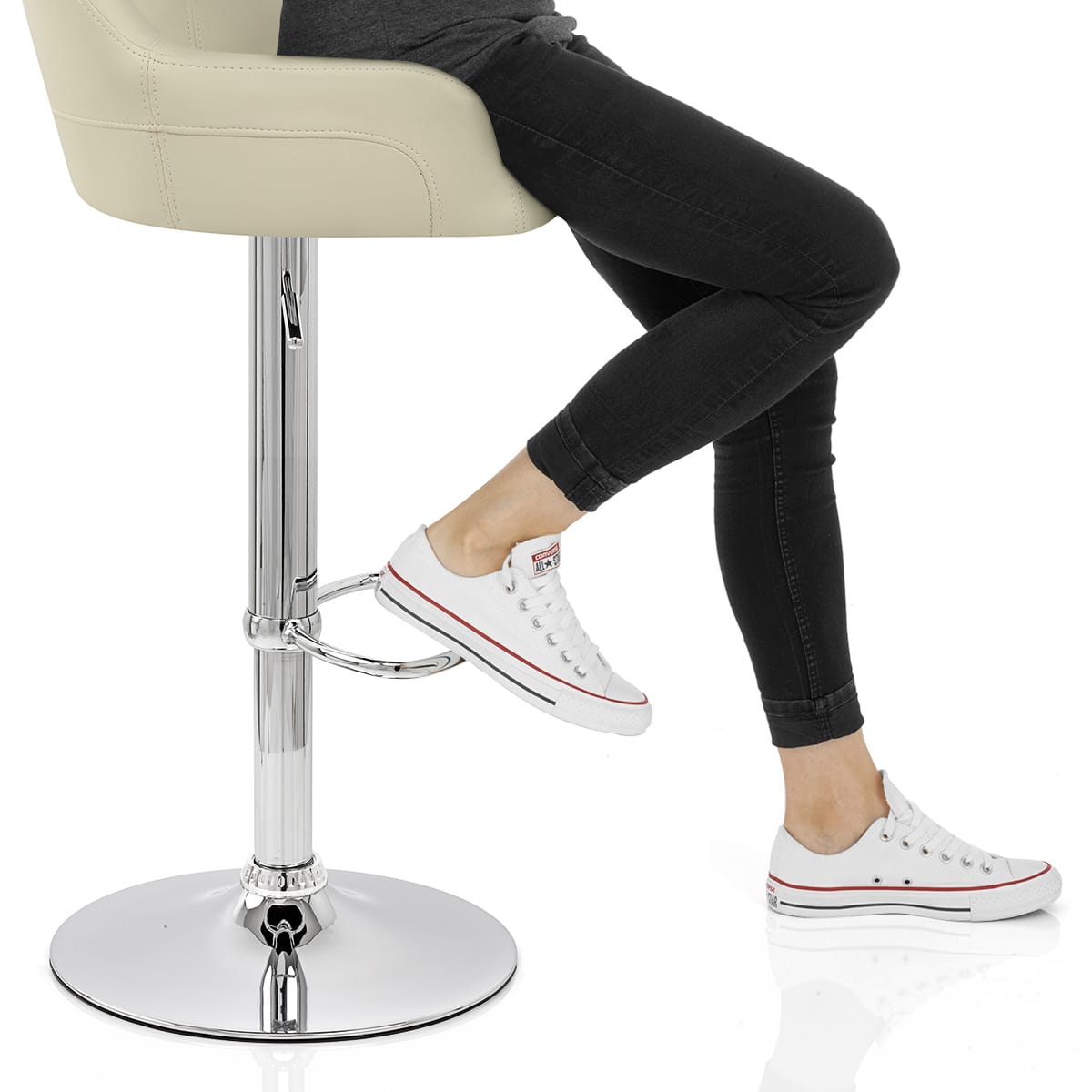 Sassi Bar Stool Cream Frame Image