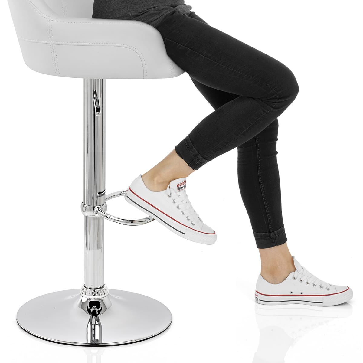 Sassi Bar Stool White Frame Image