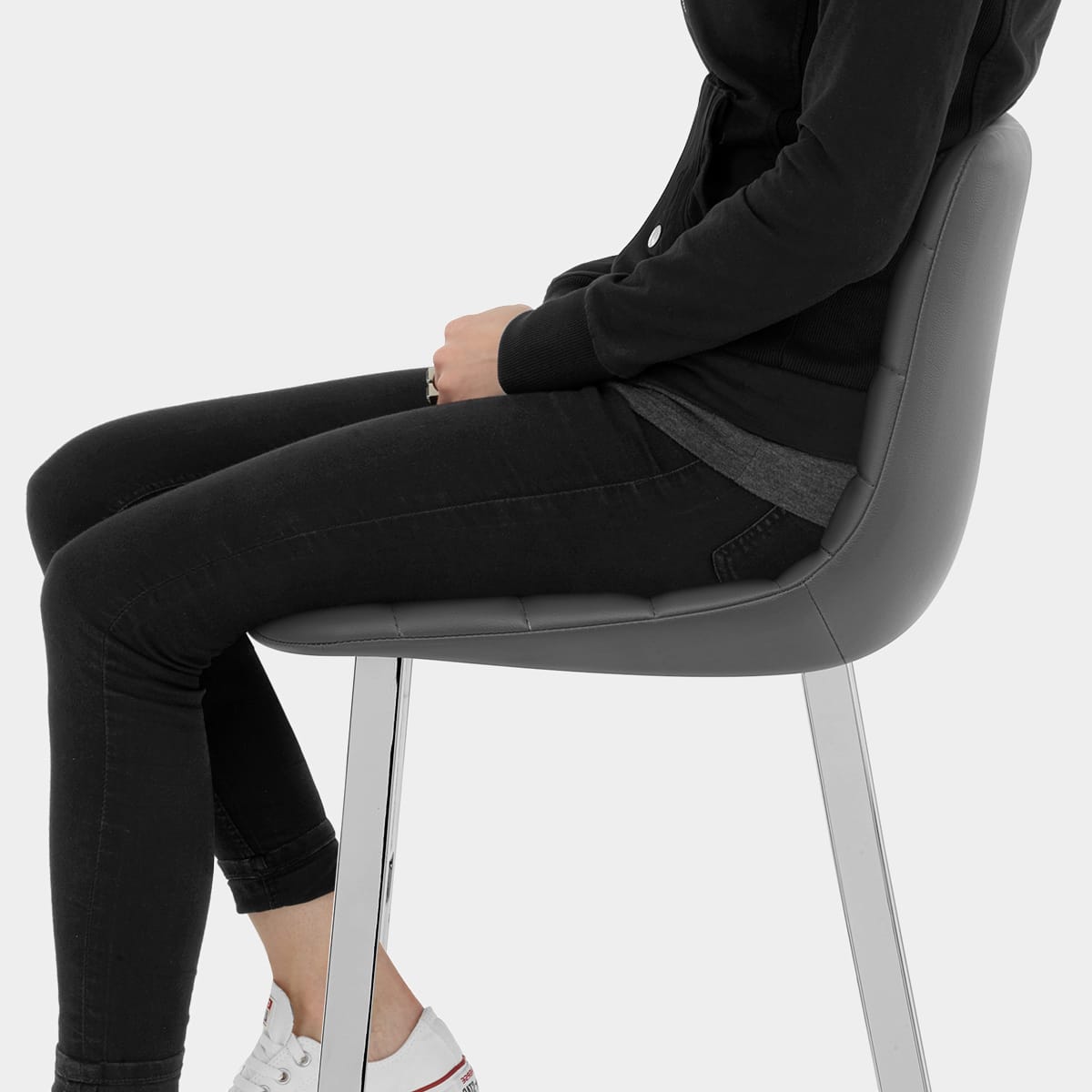Scala Bar Stool Grey Seat Image