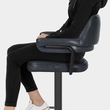 Scout Real Leather Stool Slate Seat Image