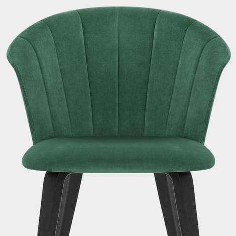 Scroll Dining Chair Green Velvet Seat Image