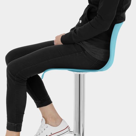 Serena Bar Stool Blue Seat Image