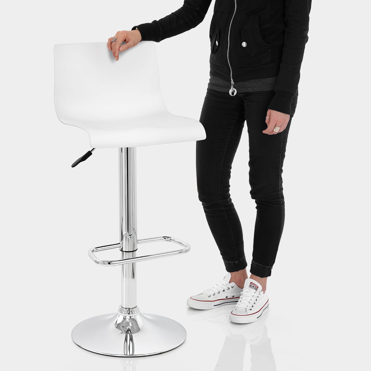 Serena Bar Stool White Features Image