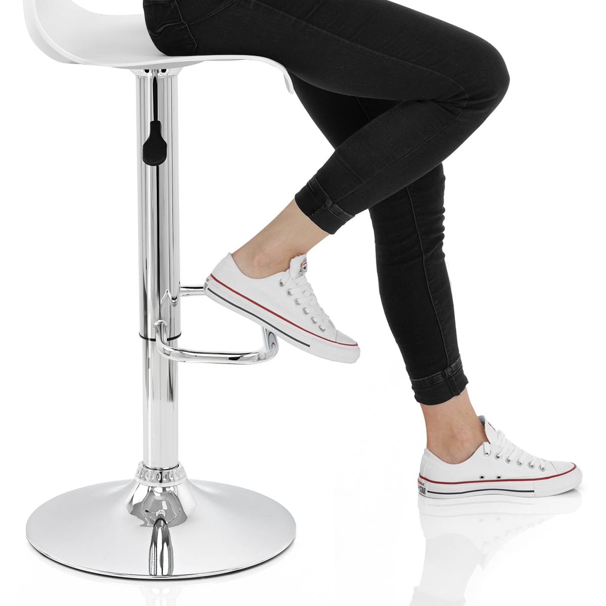 Serena Bar Stool White Frame Image