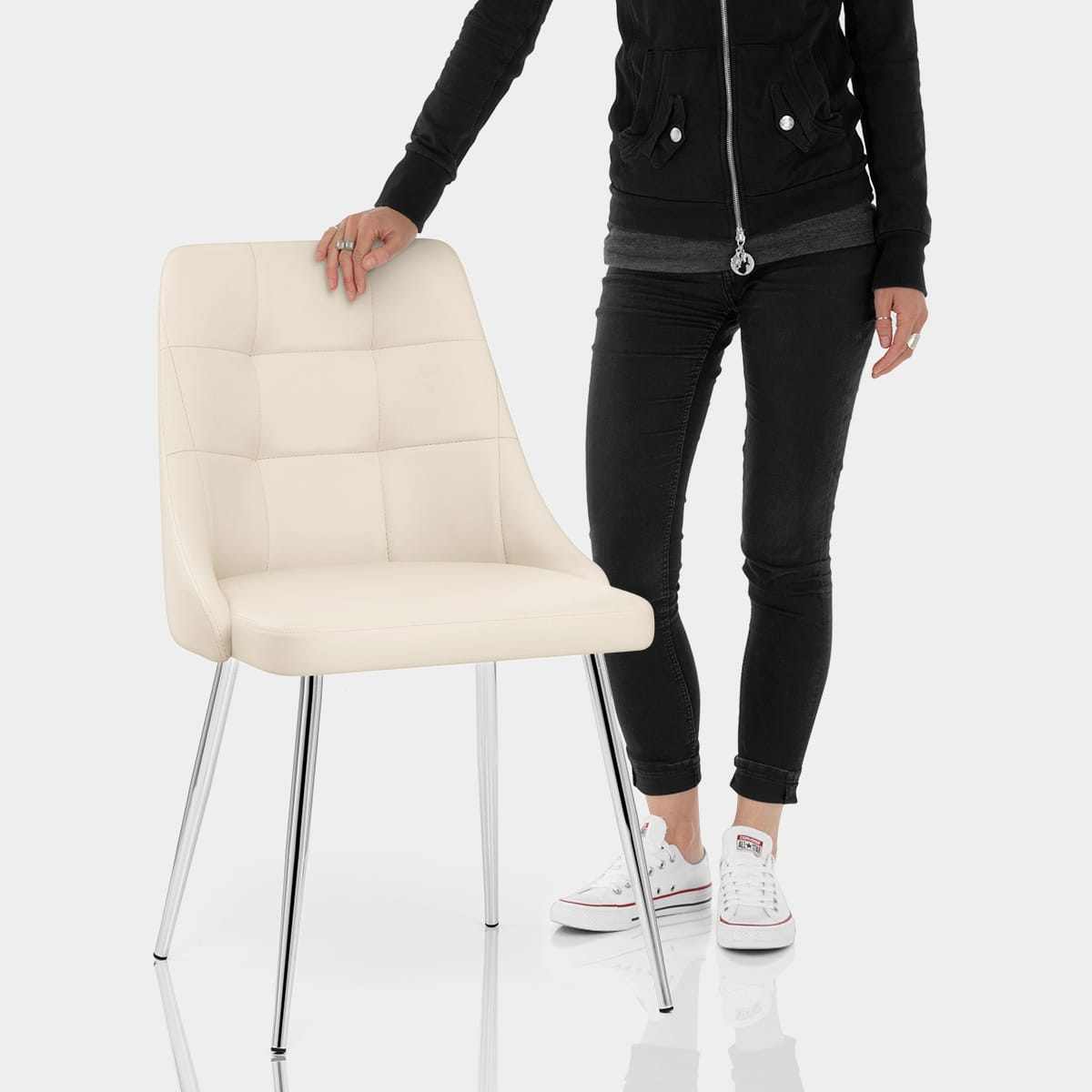 Shanghai Dining Chair Cream Features Image