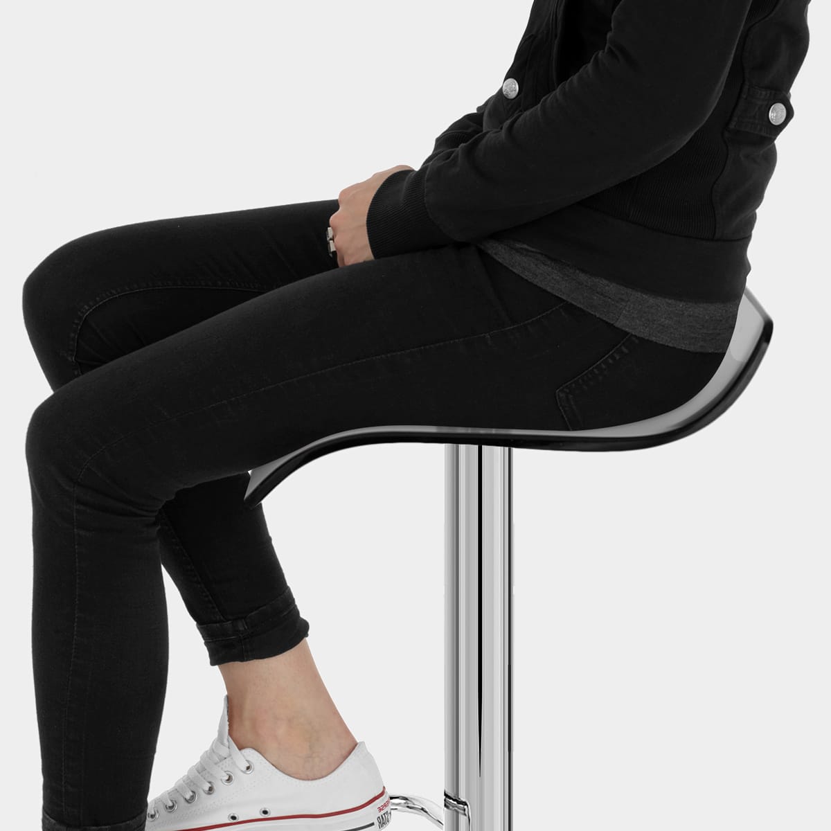 Shimmer Translucent Stool Smoked Seat Image