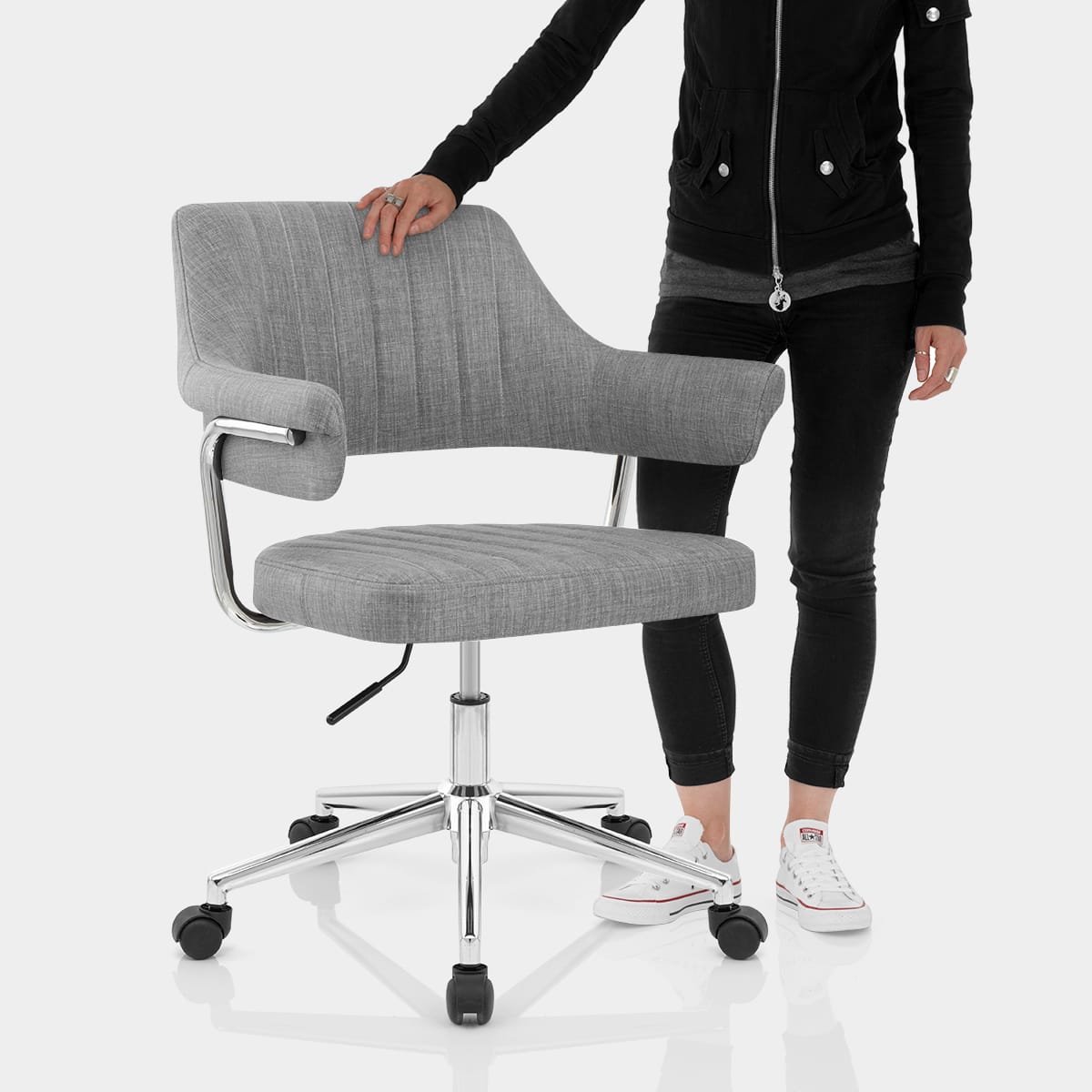Skyline Office Chair Grey Fabric Features Image