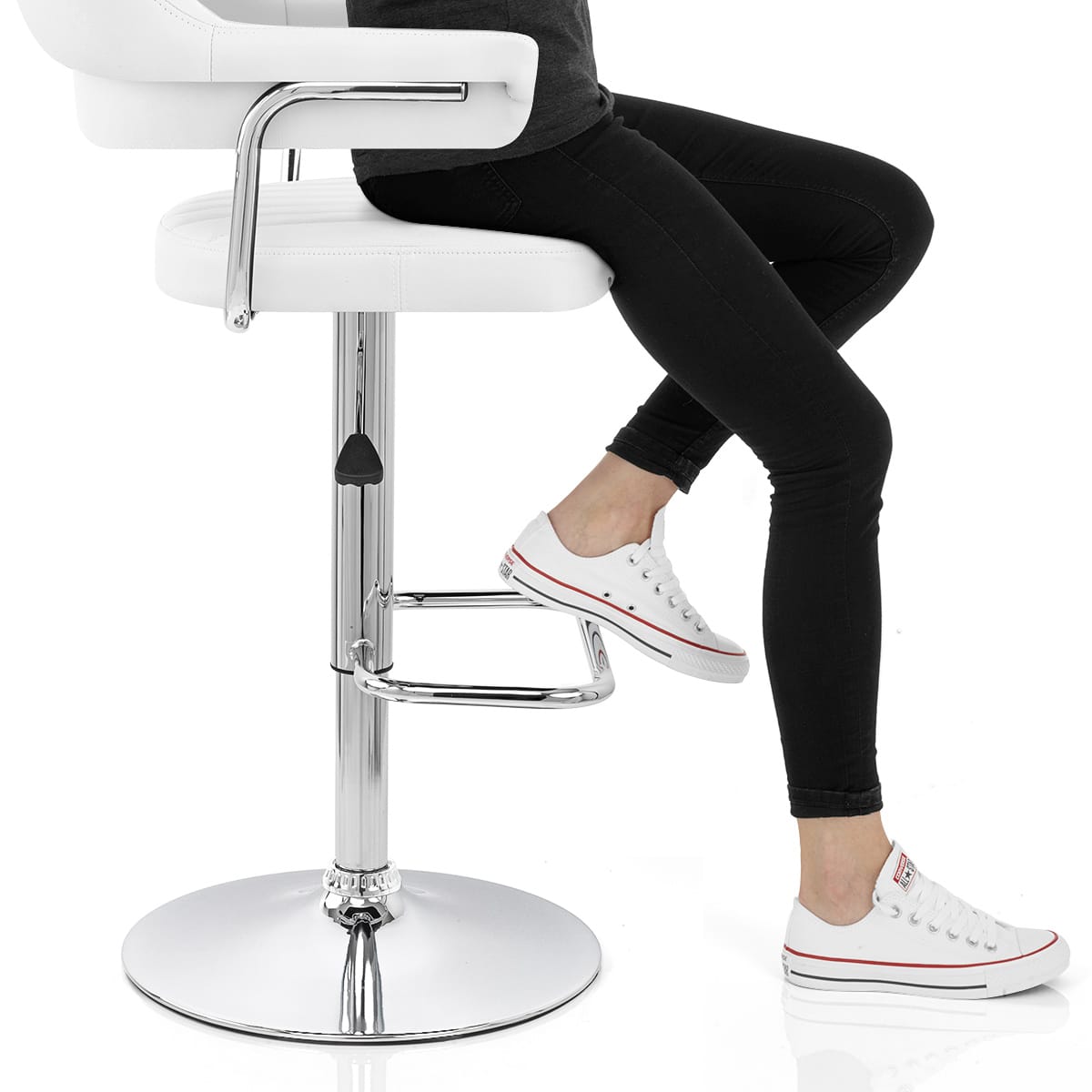 Skyline Bar Chair White Frame Image