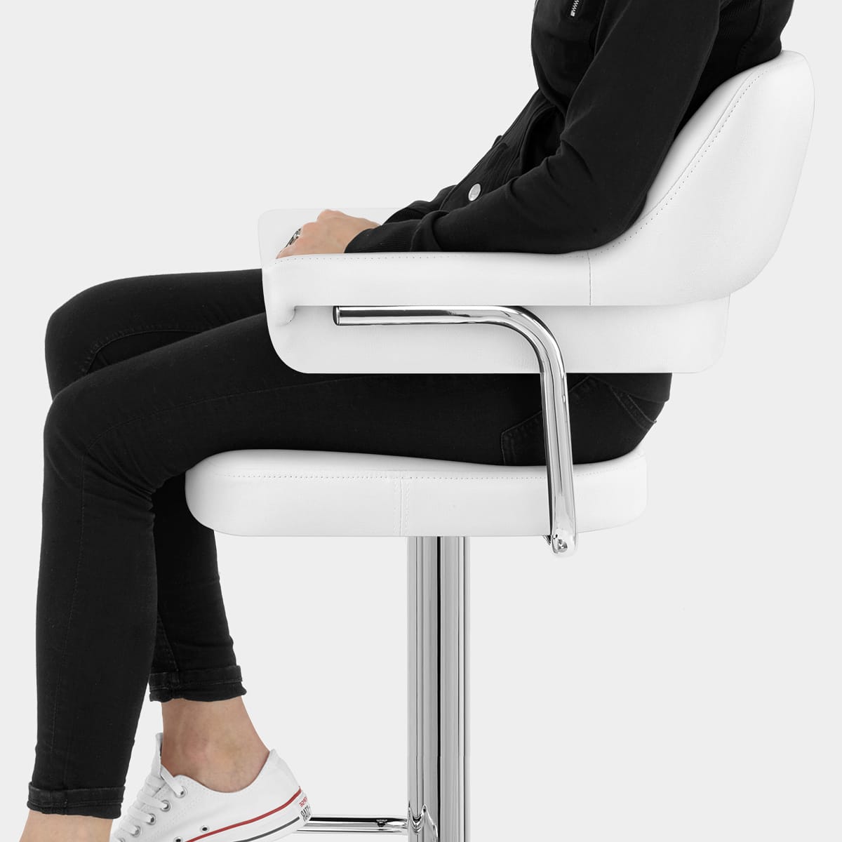 Skyline Bar Chair White Seat Image