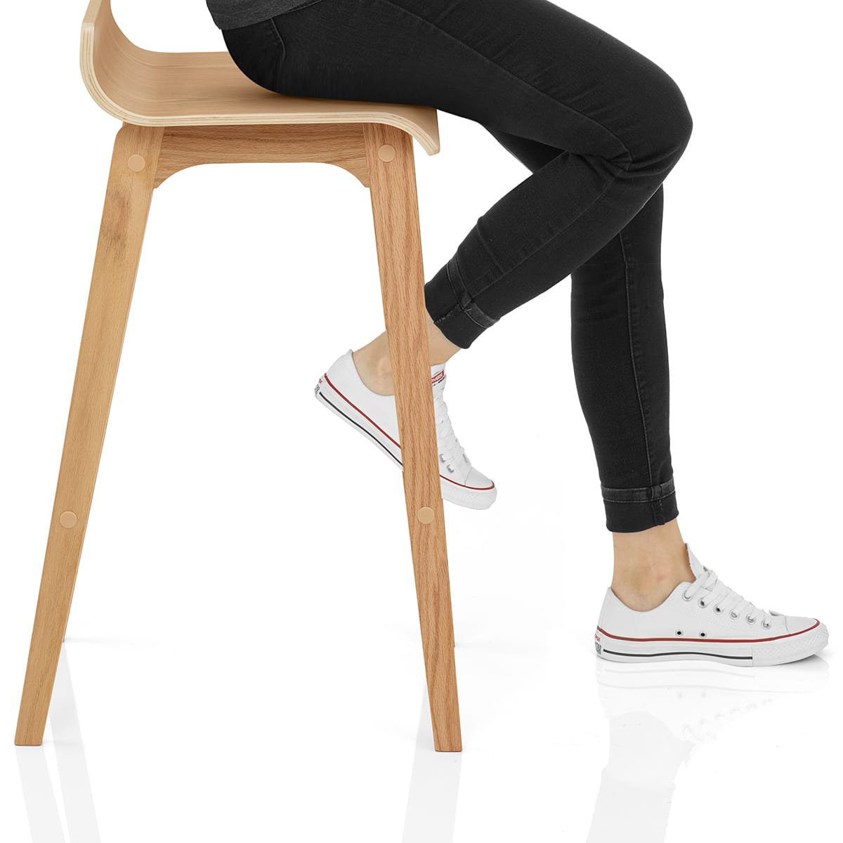 Slink Wooden Bar Stool Frame Image