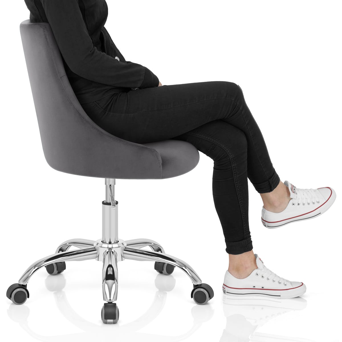 Sofia Office Chair Charcoal Velvet Frame Image