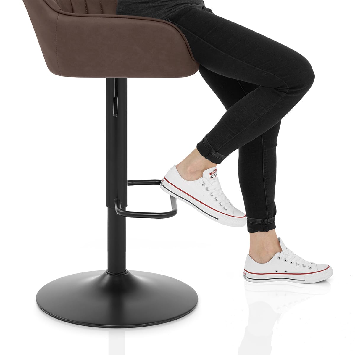 Sol Bar Stool Antique Brown Frame Image