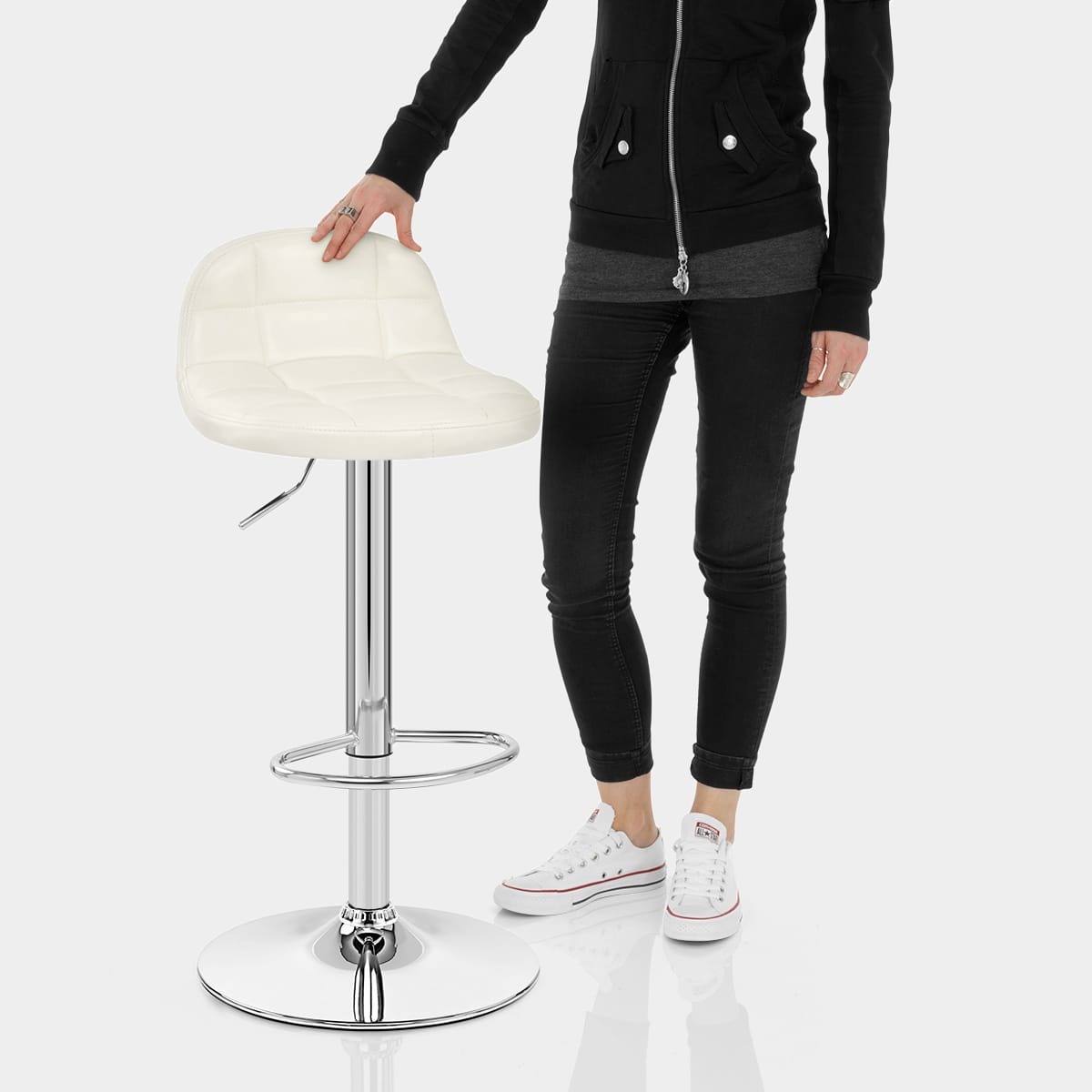 Spark Bar Stool Antique Cream Features Image