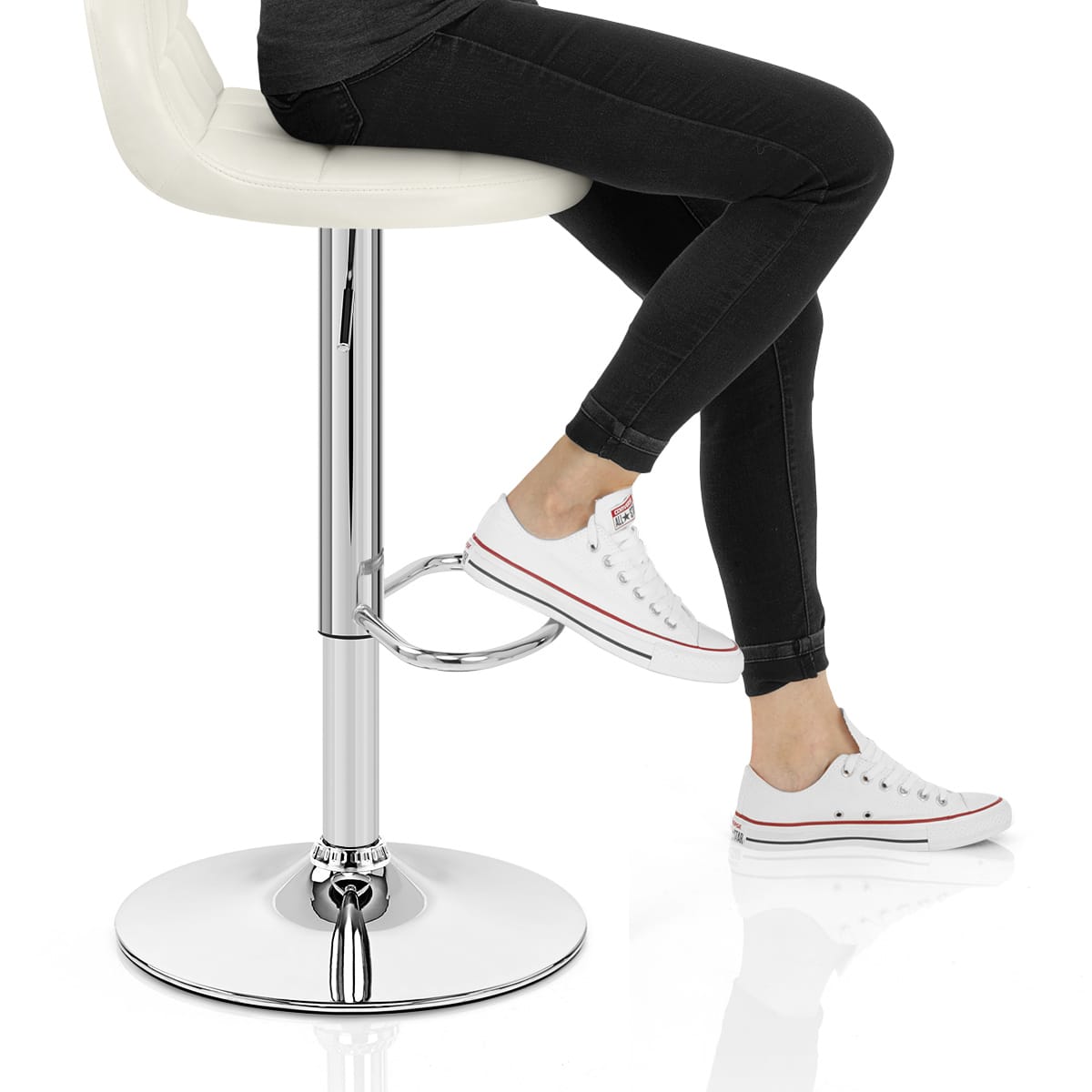 Spark Bar Stool Antique Cream Frame Image