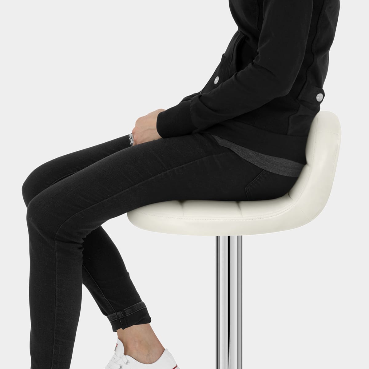 Spark Bar Stool Antique Cream Seat Image