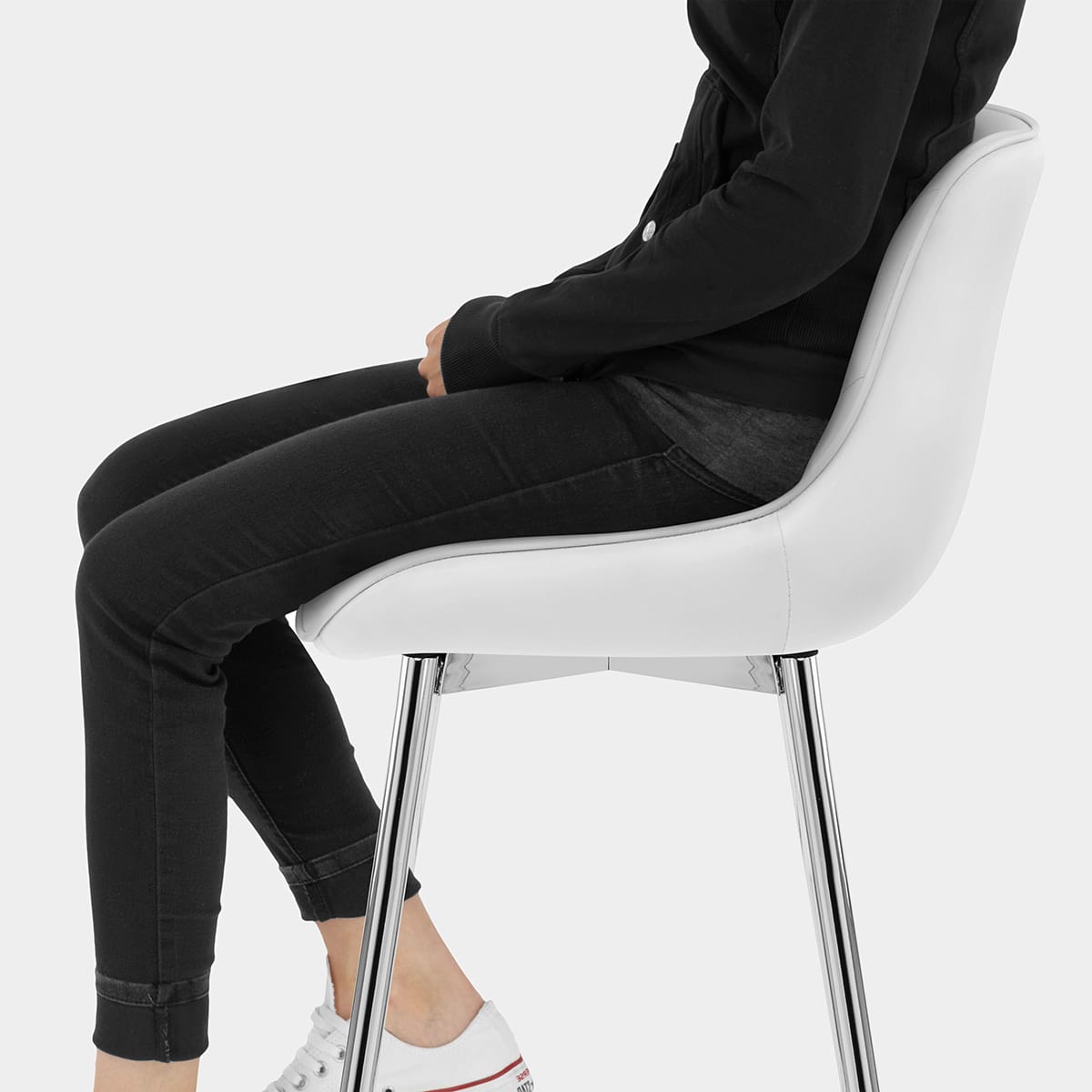Sprint Bar Stool White Seat Image