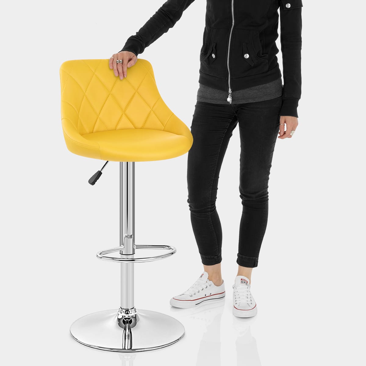 Stitch Bar Stool Yellow Features Image
