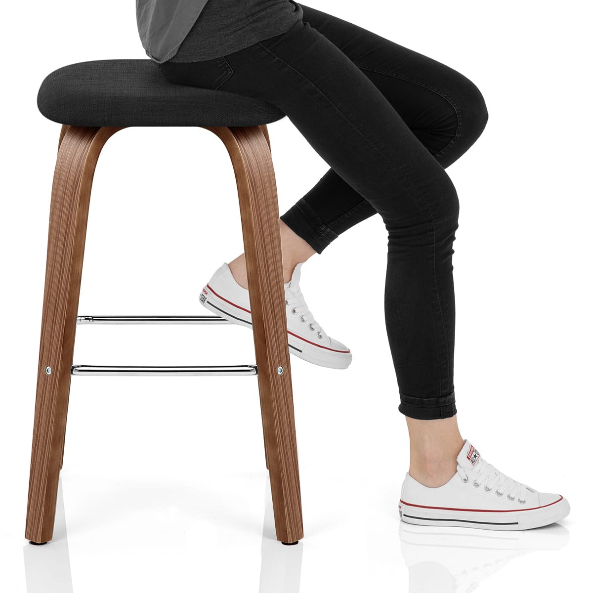 Stockholm Bar Stool Black Frame Image