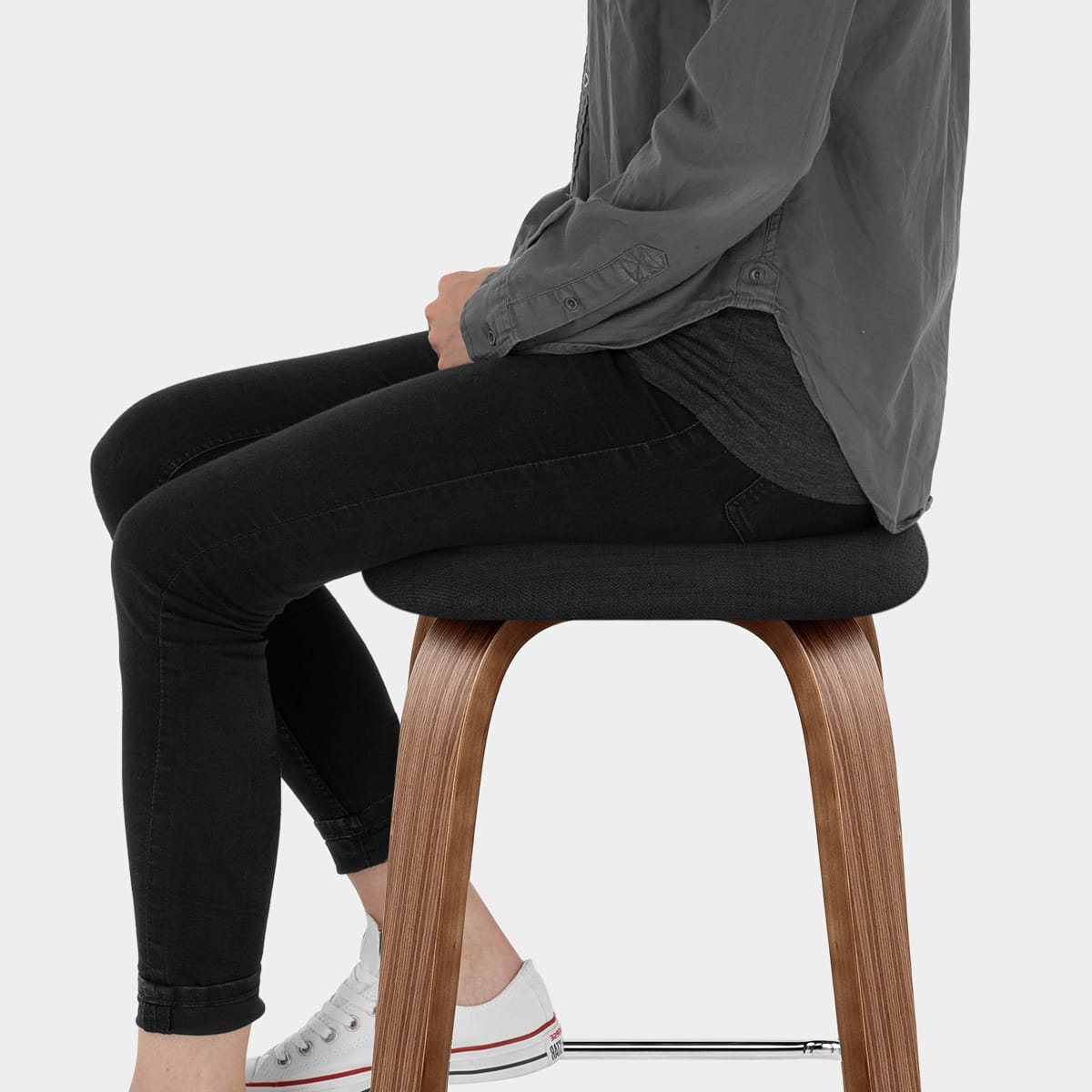Stockholm Bar Stool Black Seat Image