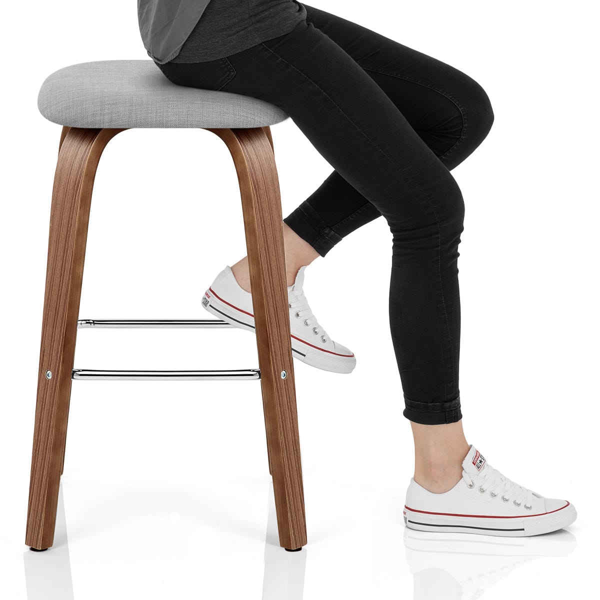 Stockholm Bar Stool Grey Frame Image