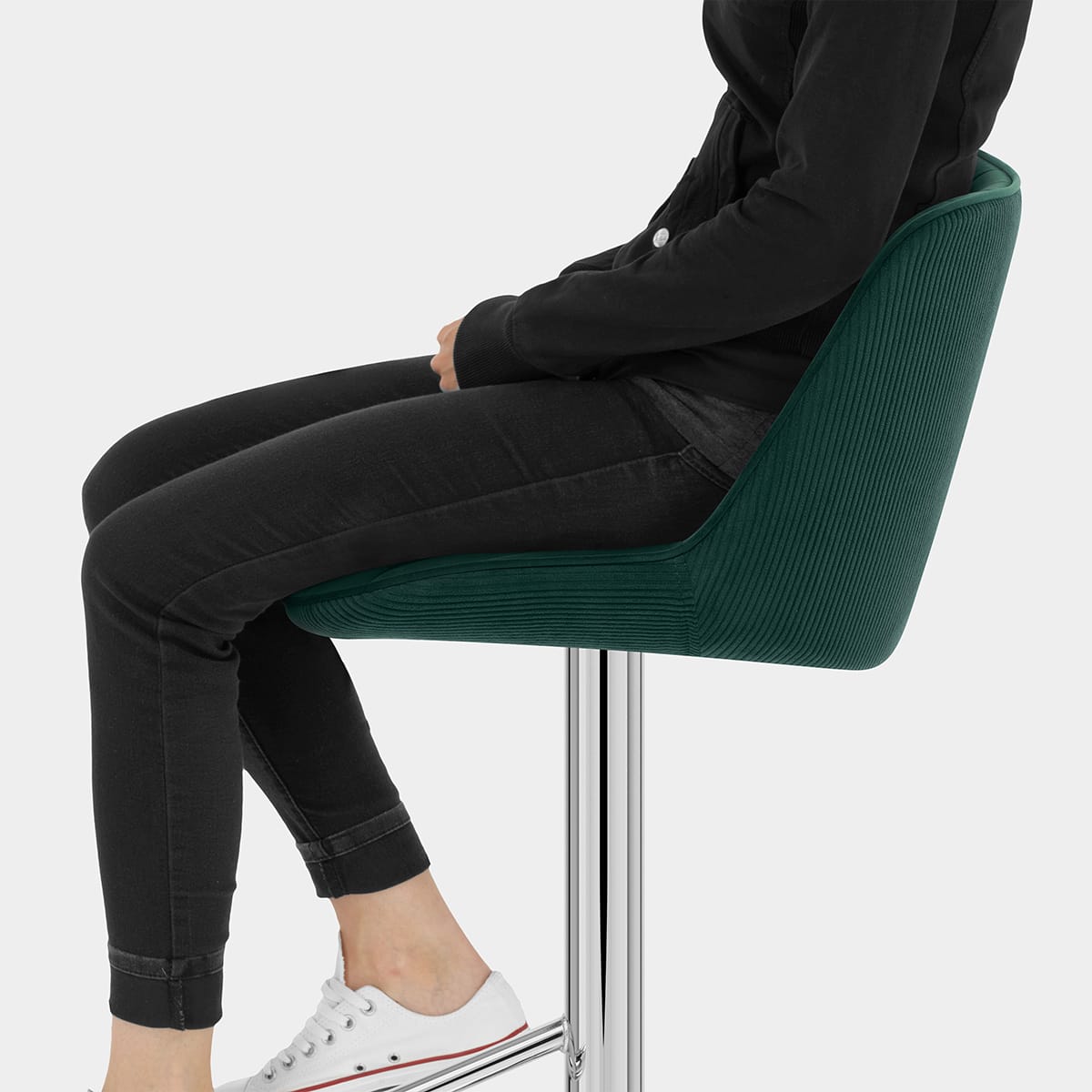 Summer Bar Stool Green Velvet Seat Image