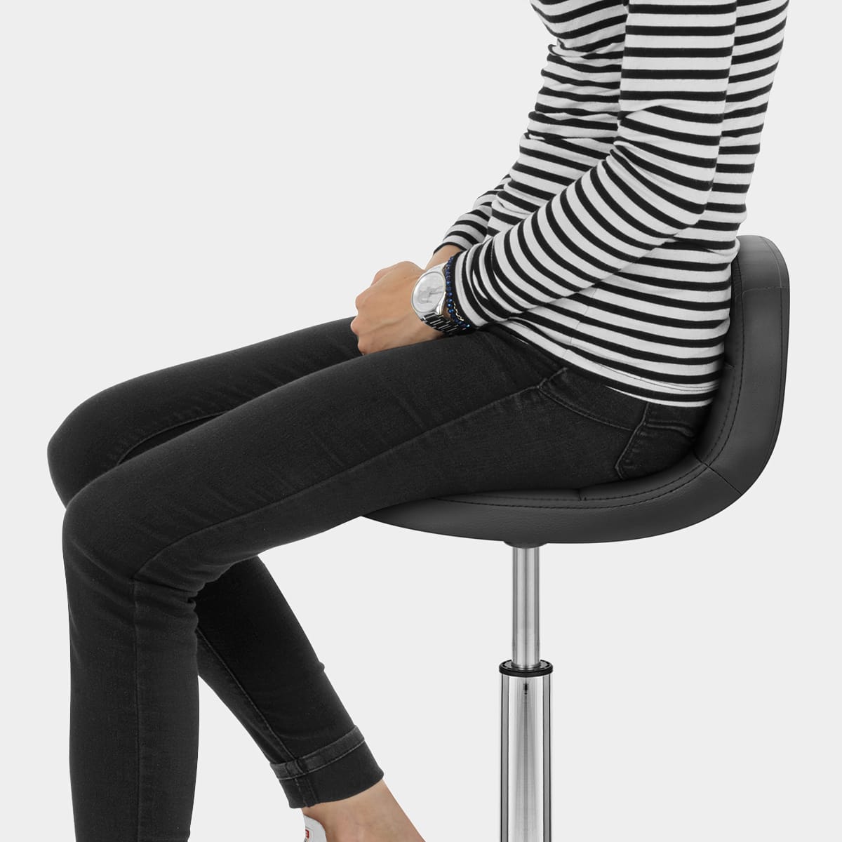 Summit Bar Stool Black Seat Image