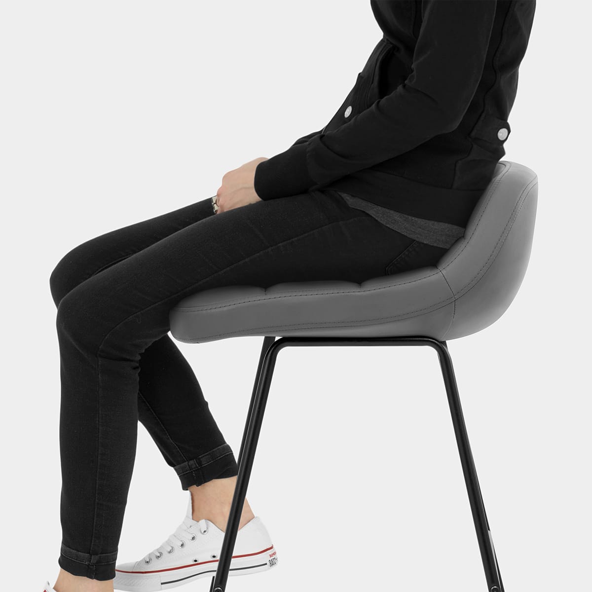 Swift Bar Stool Dark Grey Seat Image