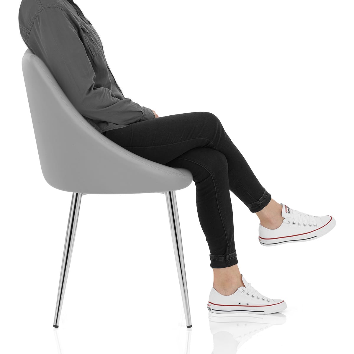 Tempo Dining Chair Light Grey Frame Image