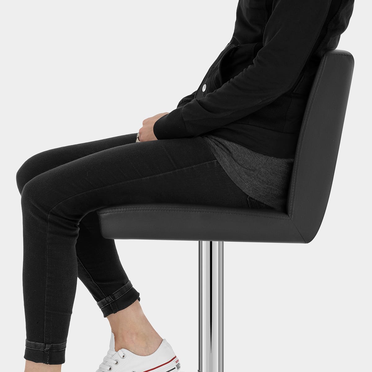Topaz Bar Stool Black Seat Image